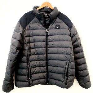 Duluth Trading Co Alaskan Hardgear Cordura Boreal Goose Down Jacket Mens XL Grey